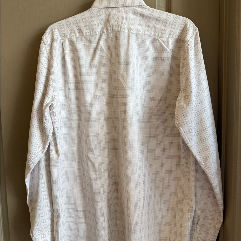 Men's Hermes White Checkered Shirt - Picture 6 of 11